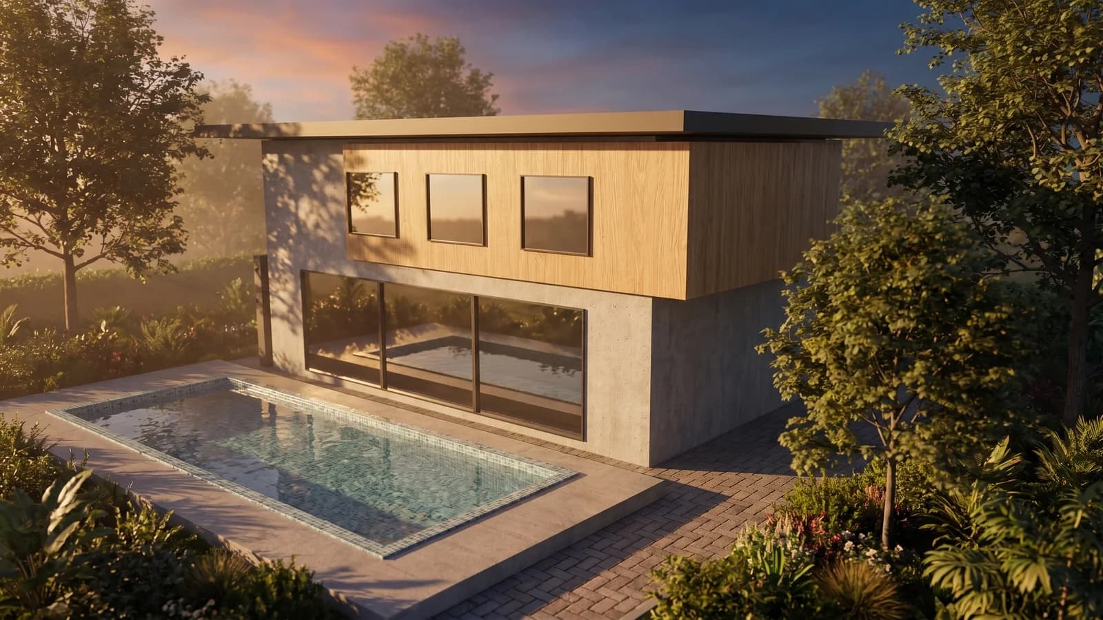 The photorealistic render Syntina produced from the same frame